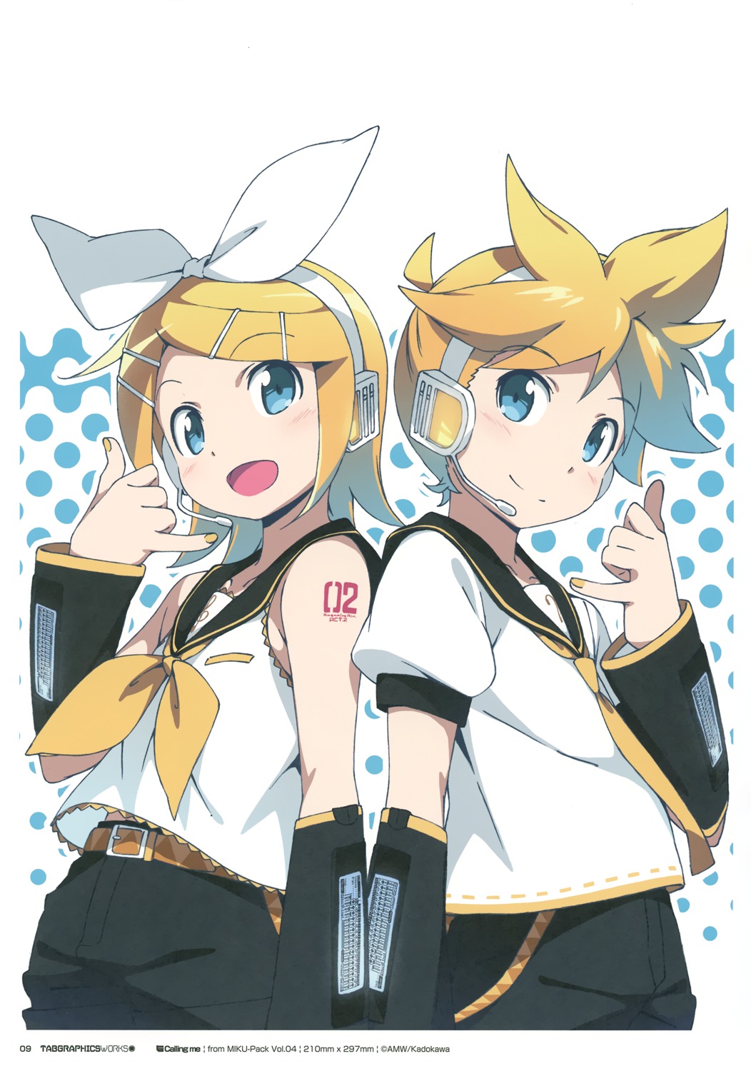 tabgraphics kanzaki hiro vocaloid kagamine len kagamine rin